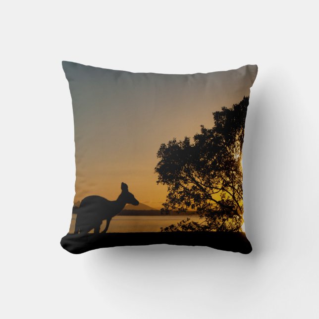 Kangaroo Sunset Cushion (Front)