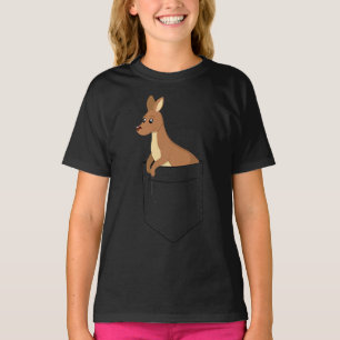 kangaroo t-shirt  little joey in a pocket tshirt