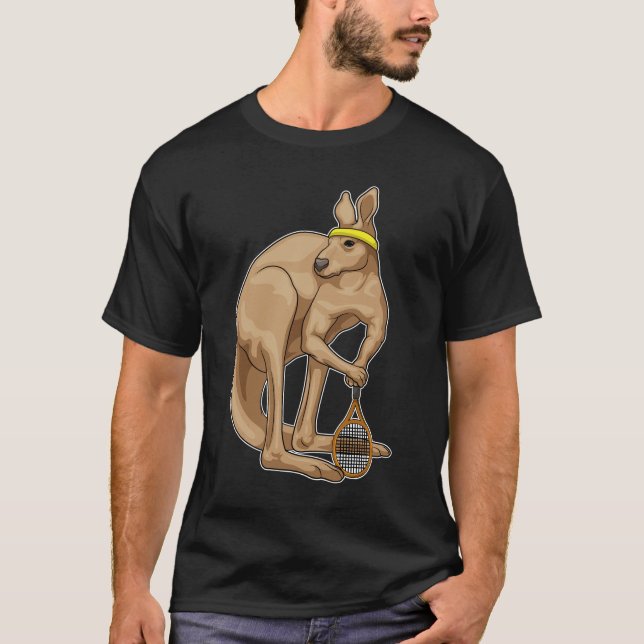 Kangaroo Tennis Tennis racket T-Shirt (Front)