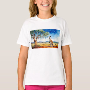 Kangaroo under gumtree with Christmas baubles T-Shirt