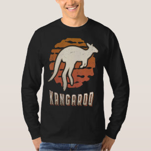 Kangaroo Vintage Retro Classic Animal Sunset T-Shirt