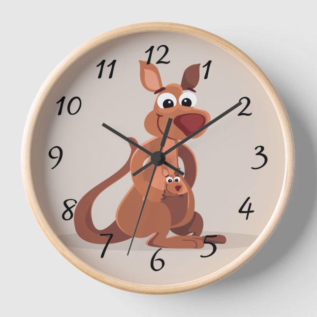Kangaroo Wall Clock (Front)