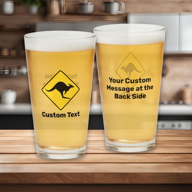 Kangaroo Warning Sign Glass (Creator Uploaded)