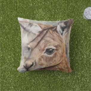 Kangaroo Watercolor Art  Cushion