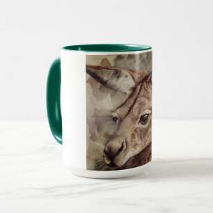 Kangaroo Watercolor Art Mug