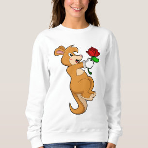 Kangaroo with Flower Sweatshirt
