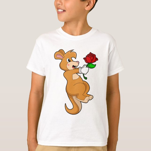 Kangaroo with Flower T-Shirt (Front)