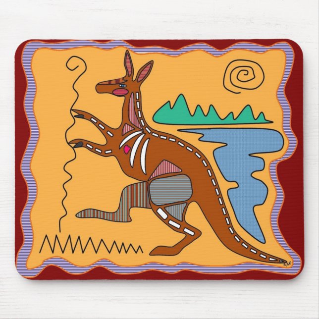 Kangaroo X-ray Art Mouse Pad (Front)