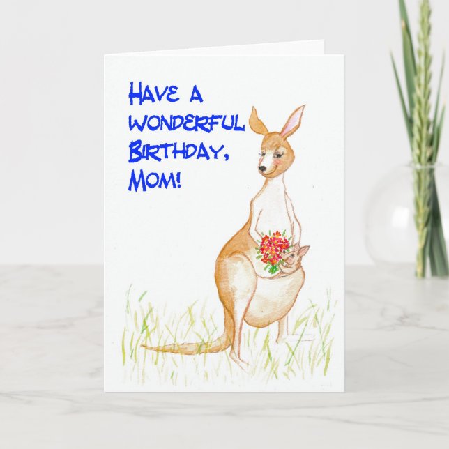 Kangaroos Birthday Card (Front)