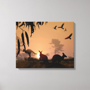 Kangaroos Canvas Print