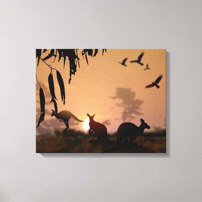 Kangaroos Canvas Print (Front)
