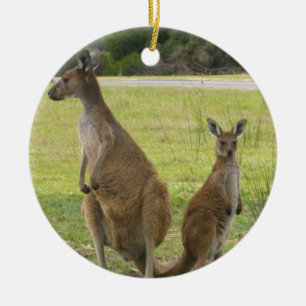 Kangaroos Ceramic Tree Decoration