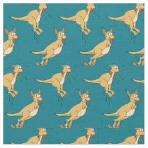 Kangaroos Cute Kids Cartoon Fabric