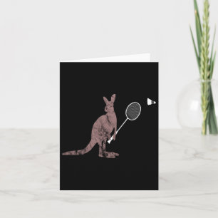 Kangaroos Dminton Australia Marsupials Bouncing Card