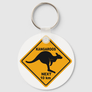 Kangaroos Next 10 km Key Ring