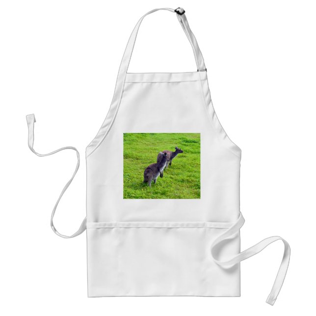 Kangaroos On Green Grass, Standard Apron (Front)