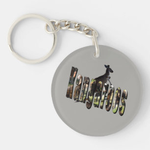 Kangaroos Picture Logo With Kangaroo, Key Ring