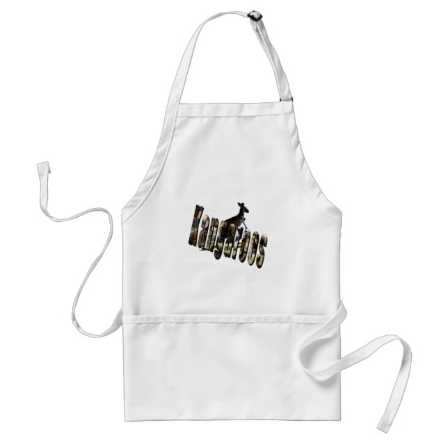Kangaroos Picture Logo With Kangaroo, Standard Apron (Front)