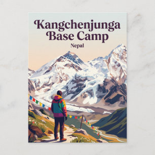 Kangchenjunga Base Camp Nepal Postcard