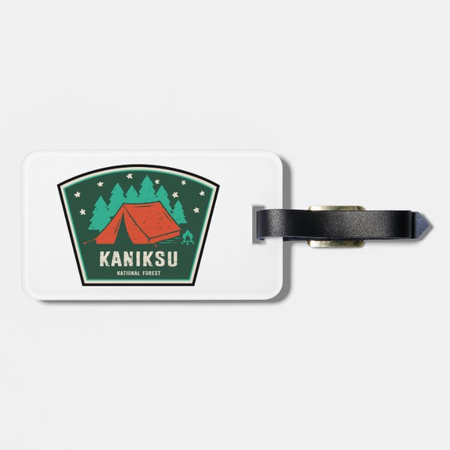 Kaniksu National Forest Idaho Camping Luggage Tag (Back Horizontal)