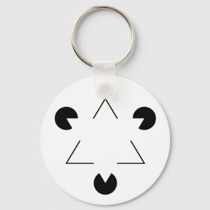 Kanizsa triangle key ring