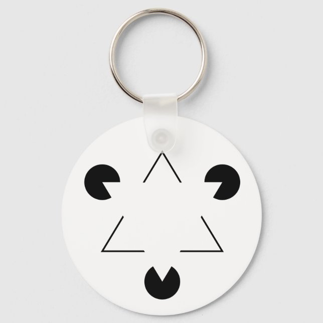 Kanizsa triangle key ring (Front)