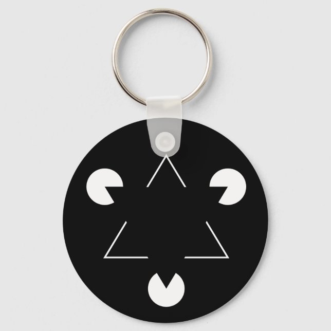 Kanizsa triangle key ring (Front)
