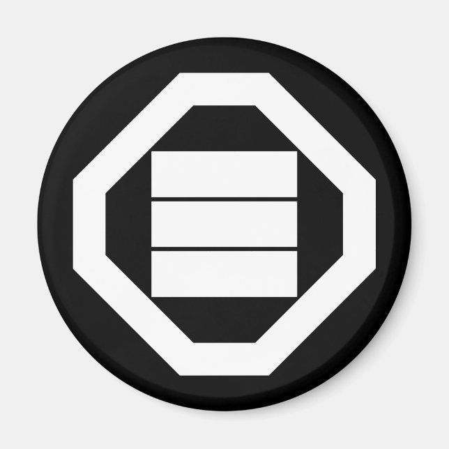 Kanji characters for three on tray magnet (Front)