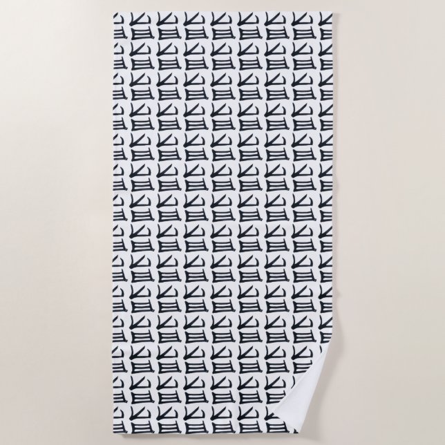 Kanji Delicious beach towel (Front)