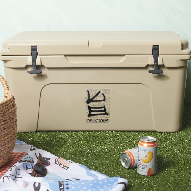 Kanji Delicious black lg contour see thru sticker (Cooler)