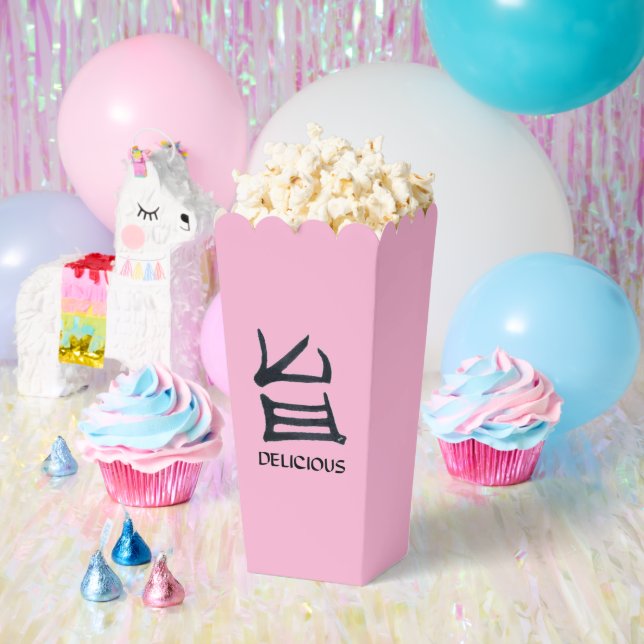 Kanji Delicious black pink popcorn boxes (Party)