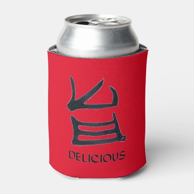 Kanji Delicious red can cooler (Can Front)