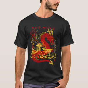 Kanji Dragon With Japanese Torii T-Shirt