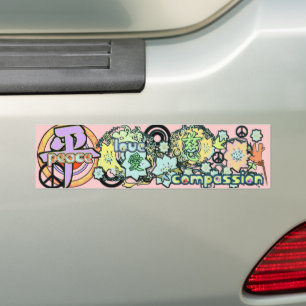Kanji for Peace-Love-Compassion - Bumper Sticker