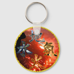 Kanji: Four Elements - Keychain