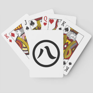 Kanji numeral eight, in circle playing cards