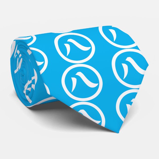 Kanji numeral eight, in circle tie (Rolled)