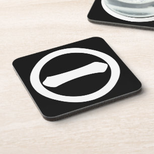Kanji numeral one in circle coaster