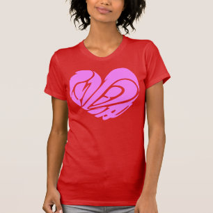 [Kanji] Pink heart shaped Love T-Shirt