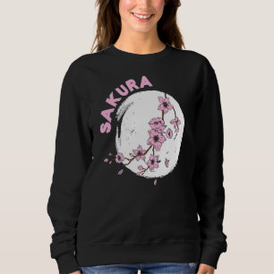 Kanji Sakura Japanese Cherry Flower Blossom Pink S Sweatshirt