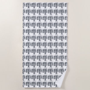 Kanji Treat beach towel