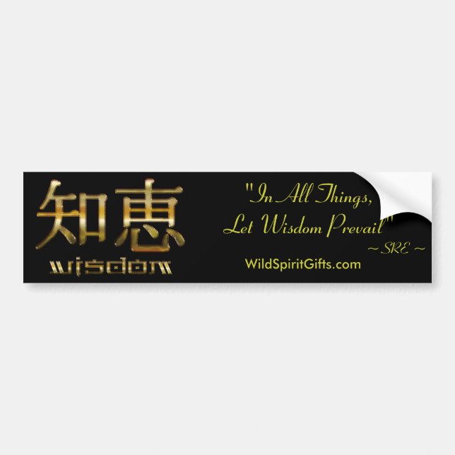 Kanji WISDOM Bumper Sticker Collection (Front)