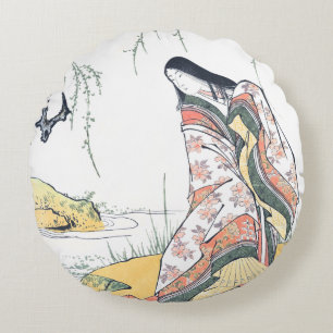 Kanjo: A Court Lady Round Cushion
