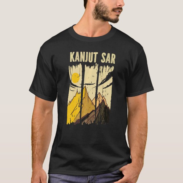 Kanjut Sar Mountain Peak Summit Climber T-Shirt (Front)