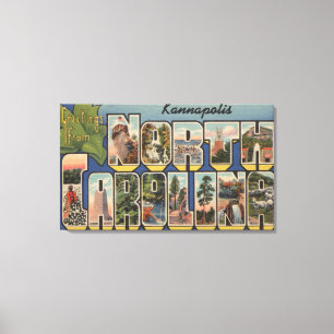Kannapolis, North Carolina - Large Letter Scenes Canvas Print