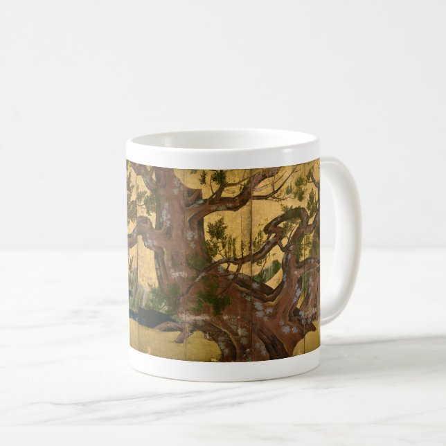 Kanō Eitoku , Eitoku KANO "Hinoki-zu Byobu" Coffee Mug (Front Right)