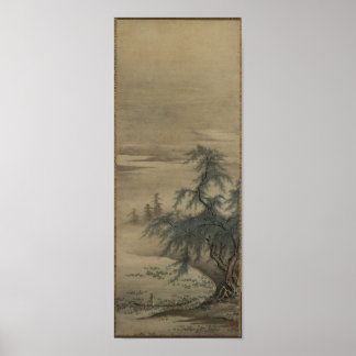 Kano Masanobu - Appreciating Lotuses Poster