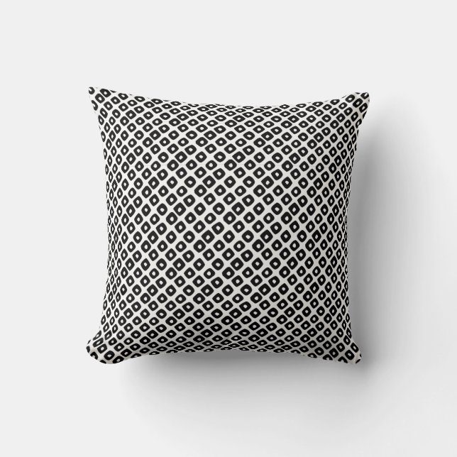 Kanoko [black] - Japanese Traditional Pattern Cushion (Front)