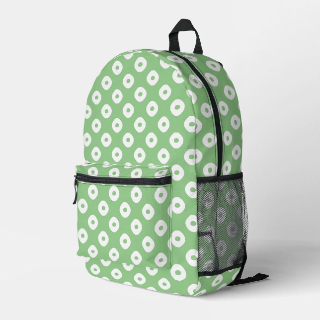 "Kanoko" Fawn Spot Pattern Printed Backpack (Back Corner Right)