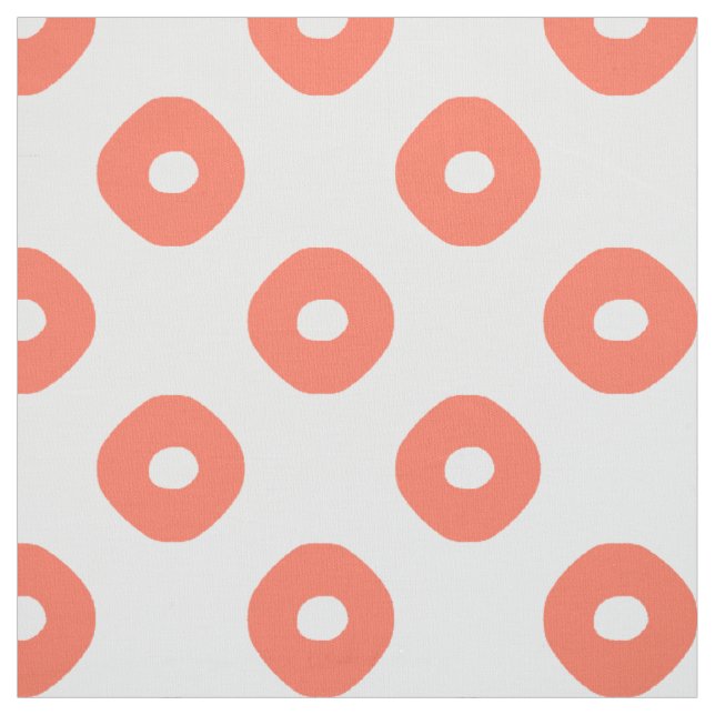 "Kanoko" Fawn Spot Pattern Salmon Pink Fabric (Swatch)